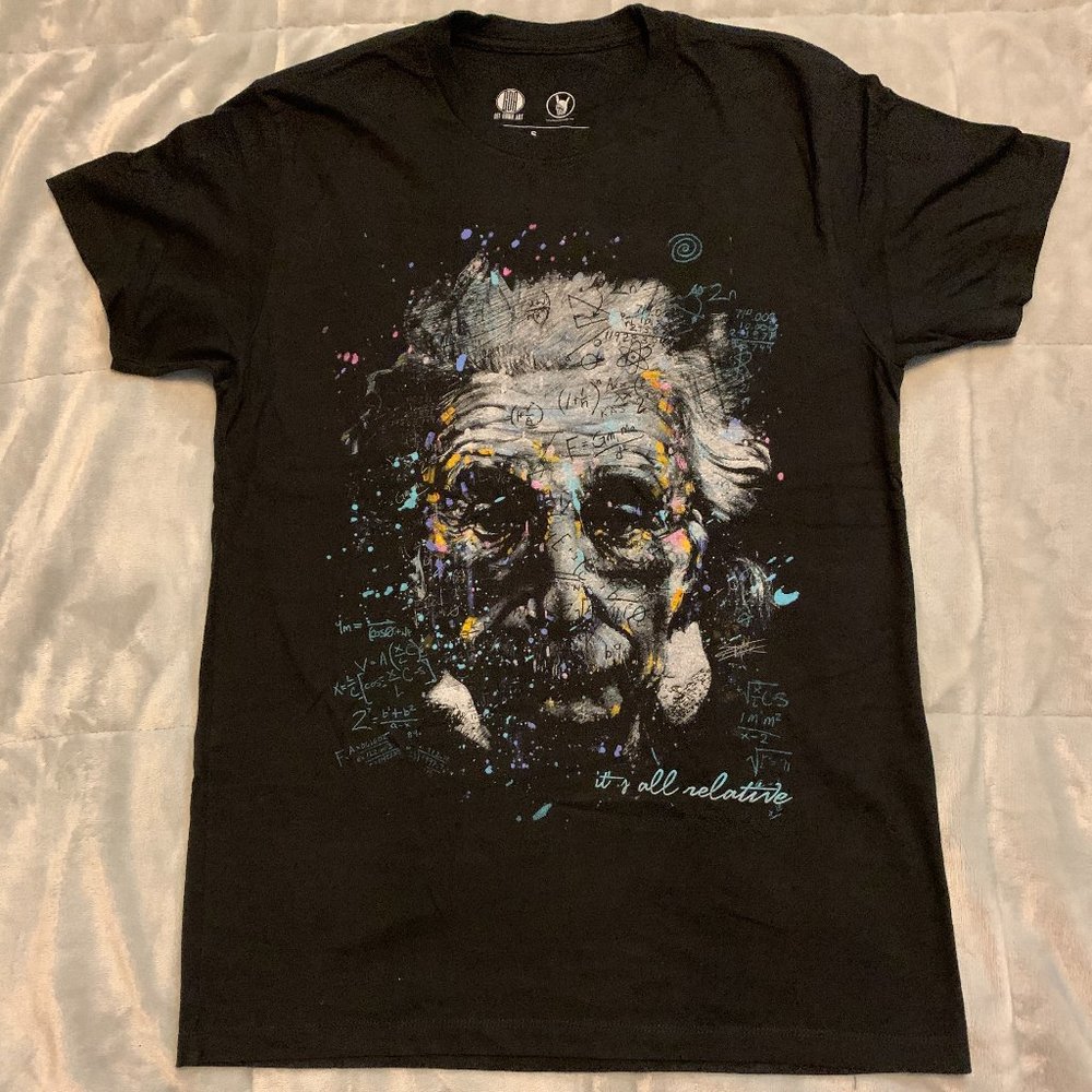 Small Tee with Artsy Albert Einstein Art